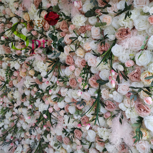SPR Flores Artificiais <span class=keywords><strong>ristorante</strong></span> e cerimonia di nozze eventi tessuto <span class=keywords><strong>rosa</strong></span> <span class=keywords><strong>rossa</strong></span> artificiale decorativo 5d pannello murale - Product Image 4