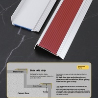 Design moderne alliage d'aluminium en forme de L nez d'escalier anti-dérapant bâtiment de bureaux étape carrelage d'angle utilisation extérieure pièces d'escalier de qualité supérieure