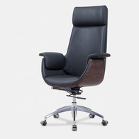 Chaises de bureau ergonomiques pivotantes traditionnelles en cuir véritable à prix avantageux, avec structure en aluminium, taille personnalisable, Guangdong