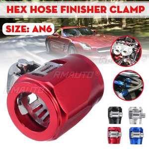 AN6 Hex <b>Hose</b> Finisher <b>Clamp</b> With Screw Band <b>Hose</b> End Cover Fitting Adapter Connector - Product Image 3