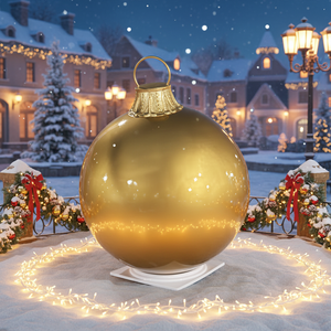 Giant <strong>Outdoor</strong> Fiberglass <strong>Christmas</strong> Ball <strong>Bauble</strong> <strong>Large</strong> Painted Ball Jumbo Ornament for Holiday Celebration Decorations <strong>Christmas</strong> - Product Image 1