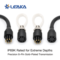 Conector Subacuático Compatible con SubConn de 8 Pines, Cable Macho-Hembra, IP69K, Hermético, Chapado en Oro, Conector Circular Submarino para Aguas Profundas