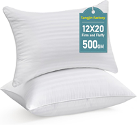 Coussins décoratifs rayés personnalisés, moelleux, pour canapé, lit, avec coussin blanc en alternative au duvet