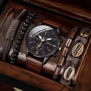 <span class=keywords><strong>Orologio</strong></span> al Quarzo da Uomo NYY, Casual in Pelle, Elegante e Versatile, Set con <span class=keywords><strong>Bracciale</strong></span> - Product Image 2