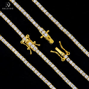 สร้อยเงิน VVS <span class=keywords><strong>Moissanite</strong></span> สี925ขนาด2มม. 3มม. 4มม. 5มม. ทองคำขาวผู้หญิงผู้ชายของขวัญเครื่องประดับดีสร้อยคอเพชรสำหรับห้องปฏิบัติการ - Product Image 3