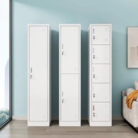 Armoire métallique moderne à une porte, casier de personnel pour dortoir, armoire en acier simple, organisateur de rangement de vêtements pour bureau individuel