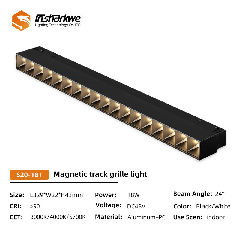 S20-18T Magnetic track grille light 18W