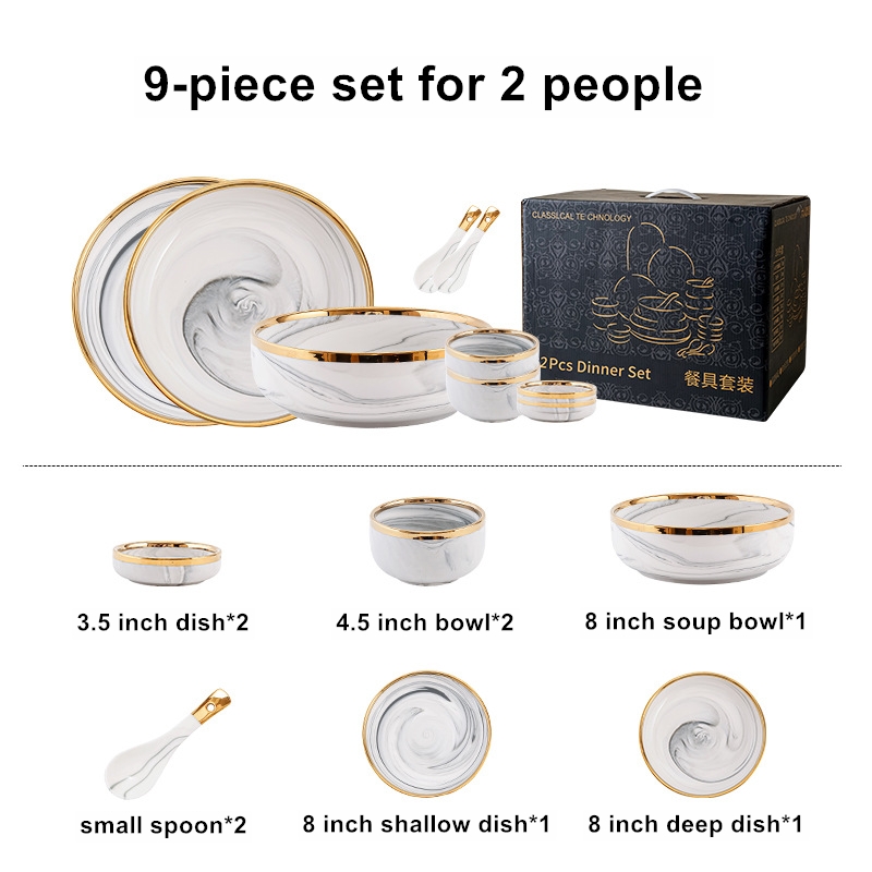9-piece set for 2 people