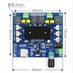 Placa amplificadora de potencia <span class=keywords><strong>digital</strong></span> 5,0 TPA3116 compatible con tarjeta TF entrada síncrona AUX canal de sonido dual 100W * 2 YJ - Product Image 4