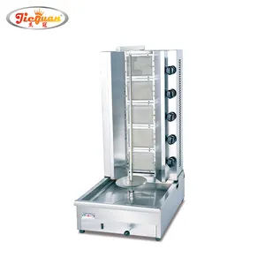 Grace Stainless Steel 5 Burners Middle East Gas Chicken Meat Barbecue Rotary Doner Kebab Grill Shawarma Machine