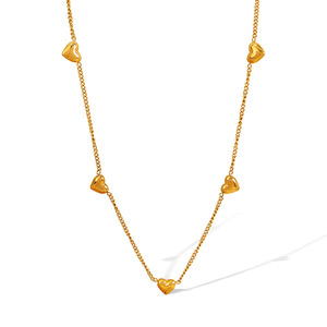 Heart Necklace And <b>Bracelet</b> <b>Set</b> For Women Zinc Alloy Fashion Jewelry Gift <b>Set</b> - Product Image 5