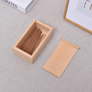 Handgemaakte opbergdoos van massief beukenhout met bamboe wierookhouten deksel, cadeauverpakking, gestempeld met 'Handgemaakt' kenmerken - Product Image 4