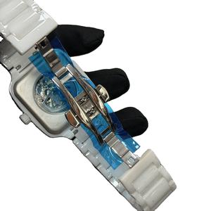 นาฬิกาข้อมือผู้ชาย ดีไซน์คลาสสิกทันสมัย รุ่นใหม่ล่าสุด สายเซรามิกสีขาวขนาด 20 มม. หน้าปัดแบบโปร่งใส ระบบอัตโนมัติ - Product Image 6