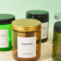 Vente en gros de pots d'aromathérapie en verre de 100 ml avec bouchon en bois, design simple, porte-bougie pour la décoration de la maison