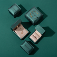 Boîte d'emballage pour bijoux NO LOGO, nouvelle collection de luxe en cuir PU et plastique, pour boucles d'oreilles, bagues, bracelets, colliers