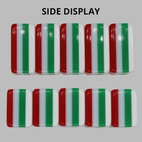 Set Mahjong Amerika 4 Lapis 30mm 1-3/16" Berukir, 160 Ubin Akrilik Merah Cina, Berat, Portabel, Mewah, Edisi Sage Garden