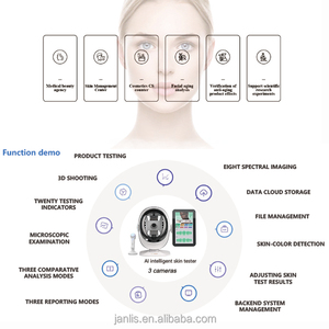 เครื่องวิเคราะห์ผิวหน้า AI Skin Tester 8 Spectrum พร้อมระบบสแกนแบบ 180 องศา ตรวจจับปัญหาผิว 17 ประเภท รายงานผลในคลิกเดียว เครื่องมือวินิจฉัยผิวสำหรับช่างเสริมสวยในร้านเสริมสวย - Product Image 2