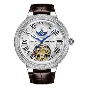 นาฬิกากลไกของผู้ชายแบบบอลลูนฝังเพชรเต็มรูปแบบวัสดุสแตนเลสสตีลความละเอียดสูงแก้วโค้ง1:1ไม่เหมือนใคร - Product Image 6