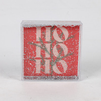 Cadre photo en plastique AS carré de 4x4 pouces avec logo personnalisé, cadre photo liquide transparent à l'eau