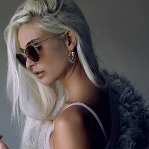 NEW Wholesale 2021 Fashionable Brass 18K GoldPlated Transparent Resin <strong>Hoop</strong> <strong>Earrings</strong> 5 Buyers Plated Jewelry - Product Image 6