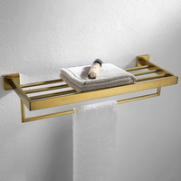 Meilleures ventes - Ensemble de 11 accessoires de salle de bain en acier inoxydable brossé doré de luxe, anti-rouille