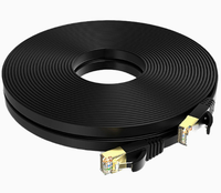 Kabel Ethernet Flat Cat6 Cat7, 100% BC 10Gbps Gigabit RJ45 LAN Patch Cord 1m-20m