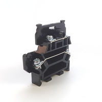 Bloque de terminales de tornillo montado TBD-10A 20A 30A, 100 unidades/caja, tira de terminales de barrera tipo riel DIN combinada