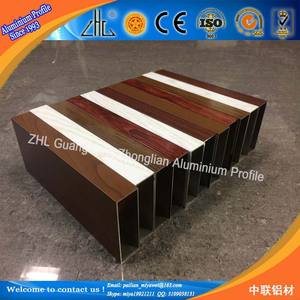 Tubo hueco cuadrado de aluminio para uso a largo plazo, perfil de tubo cuadrado de aluminio de grano de madera recubierta de polvo de bronce anodizado Natural/tubo hueco cuadrado de aluminio - Product Image 2