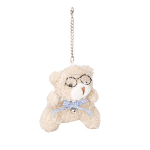 Hot Thiết Kế Gấu Bông Sang Trọng Với Kính Móc Chìa Khóa Mềm Gấu Mặt Dây Chuyền Treo Đồ Chơi Tùy Chỉnh Thú Nhồi Bông Túi Quyến Rũ OEM ODM Dịch Vụ - Product Image 2