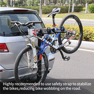 Rastrelliera per bicicletta montata su rimorchio portabiciclette portabiciclette per auto 4 bici - Product Image 5