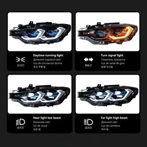 Hetop F30 Đèn pha 2013-2019 Màu sắc kép phiên bản màu vàng và trắng 3 <span class=keywords><strong>Series</strong></span> <span class=keywords><strong>Laser</strong></span> ống kính nâng cấp LED DRL Đèn Ikon phong cách cho BMW - Product Image 3