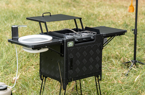 Système de cuisine de camping tout-terrain à double brûleur, table de cuisson pliable pour l'extérieur, vente chaude - Product Image 5
