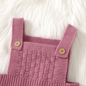 Mimixiong Maßgefertigter OEM/ODM Weicher Gestrickter Strampler & Mütze 2-teilig |   Großhandel Neugeborenen-Outfit, Unisex Babykleidung für Babyparty - Product Image 3