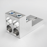 Borne de mise à la terre mécanique en aluminium étamé KS, modèle KS4-750-2N, pour compteur ou transformateur