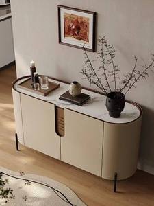 Credenza di Lusso con Design Curvo Unico, Mobile Espositivo con Ripiano Regolabile per <span class=keywords><strong>Soggiorno</strong></span> - Product Image 2