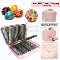 Ensemble de marqueurs acryliques liquides Bview Flysea 504 couleurs, pointe pinceau souple, peinture mélangeable sans pression, avec étui de transport