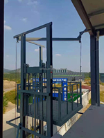 Ascenseur de fret hydraulique industriel Haokun personnalisable, commande électrique à distance, capacité de charge de 1 tonne pour l'élévation de marchandises en entrepôt