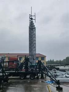 Antena telescópica da primeira classe de comunicação, torre móvel do reboque para venda