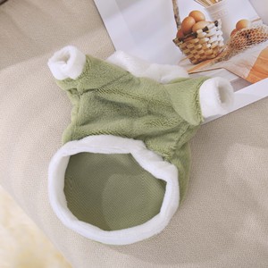 Sudadera de lana para mascotas, sudadera con capucha verde gruesa y cálida para perros y gatos, ropa de invierno y otoño - Product Image 1