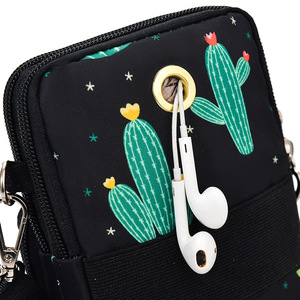 Mini Bolsa de Nylon para Teléfono Celular, con Cierre de Cremallera, Correa para el Cuello, Portátil, Monedero, Bolso para Teléfono, Unisex, Bandolera - Product Image 6
