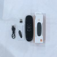 C120 Air Mouse 2.4G WL Fly Mouse Backlit Voice Mini Keyboard Mouse Remote Control Digunakan untuk Android TV Box Smart TV PC Proyektor