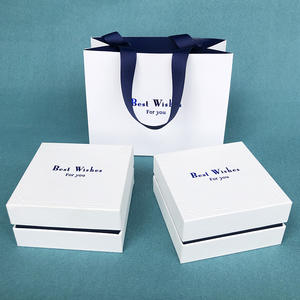 บรรจุภัณฑ์ของขวัญเครื่องประดับสร้อยคอแบบวงแหวนฐานและฝาปิดสไตล์เรียบง่ายพร้อมโลโก้สั่งทำส่วนตัว - Product Image 1