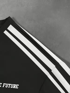 Oem York Souvenirs New Jersey Silk <b>Screen</b> Printed Short Oversized Streetwear Graphic Stripe American Football Boxy Cropped - Product Image 3