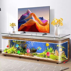 โต๊ะ<span class=keywords><strong>กระจก</strong></span>ตู้ปลาทรงสี่เหลี่ยมผืนผ้า<span class=keywords><strong>ตู้</strong></span>วางทีวีทำจากพลาสติกสี่เหลี่ยมใช้ในบ้านเฟอร์นิเจอร์ปลาทองหรูหราตรงจากโรงงาน - Product Image 5