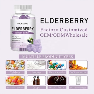 Gummies de soutien immunitaire à l'églantier noir pour adultes, OEM/ODM, 60 unités, 2 par portion, durée de conservation de 24 mois - Product Image 2