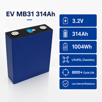 Celdas de Batería LiFePO4 MB31 314Ah en Stock en la UE, Grado A, Prismáticas, Proveedor de Celdas LFP para Fabricantes de Paquetes de Baterías y Sistemas de Almacenamiento de Energía Comerciales