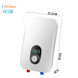 Calentador de Agua Instantáneo sin Tanque de 6KW 220V para Cocina, Mini Calentador de Agua Caliente con Termostato - Product Image 4