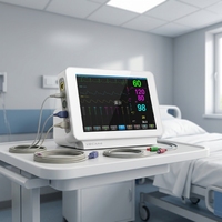 Moniteur patient vétérinaire 10,1 pouces multi-paramètres à écran tactile complet avec ECG, RESP, NIBP, SpO2 (PR), TEMP pour clinique vétérinaire