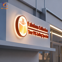 Enseigne LED rétroéclairée 3D personnalisée, enseigne LED éclairée pour l'extérieur, pour les devantures de magasins, les boutiques, les salons, les restaurants, les bureaux, les entreprises