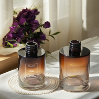 Bouchons d'emballage avec logo personnalisé flacons vides transparents d'arôme de luxe en verre pour diffuseur d'aromathérapie avec boîte pour la décoration intérieure